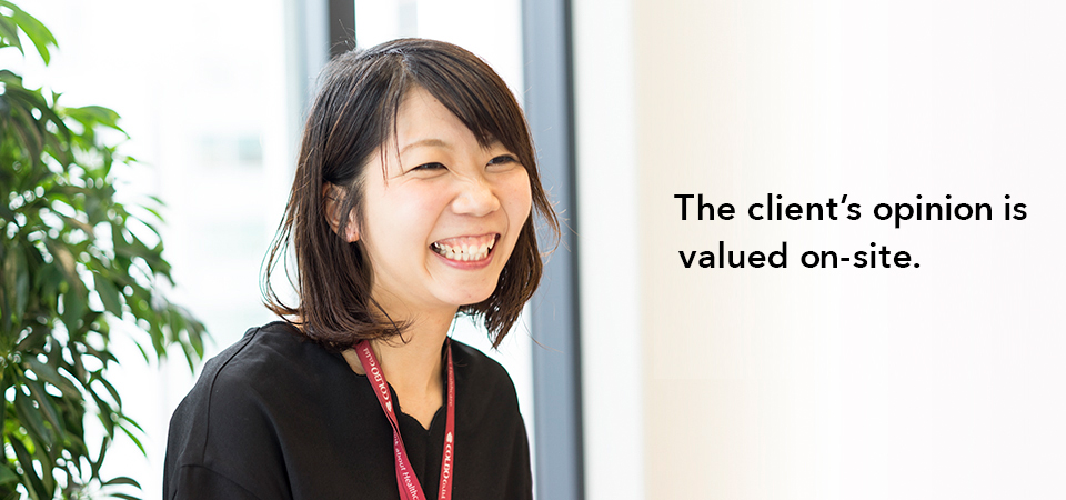 The client's opinion is valued on-site.